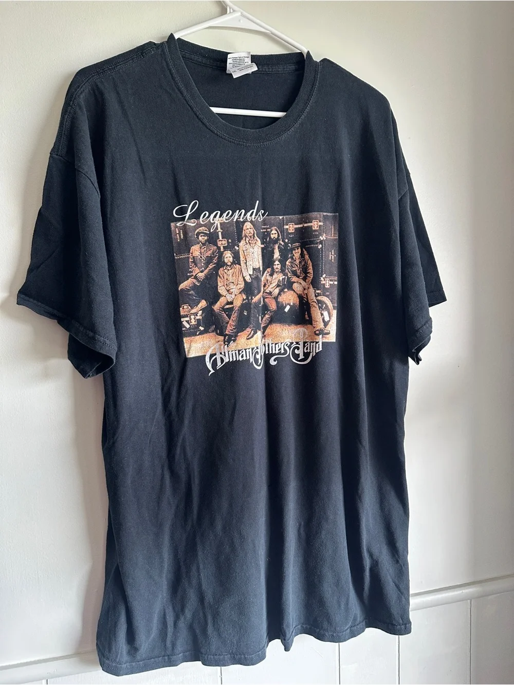 The Allman Brothers Band Legends Black Graphic Tee Double Sided Size 2XL